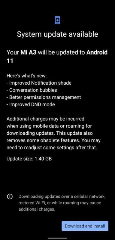 Xiaomi comenta sobre problemas com o Mi A3 após a atualização android 11 mi a3 captura