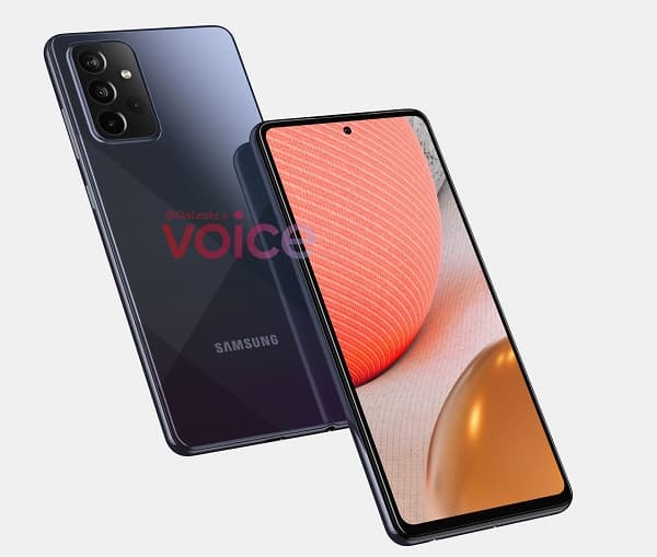 Samsung Galaxy A72 render não oficial