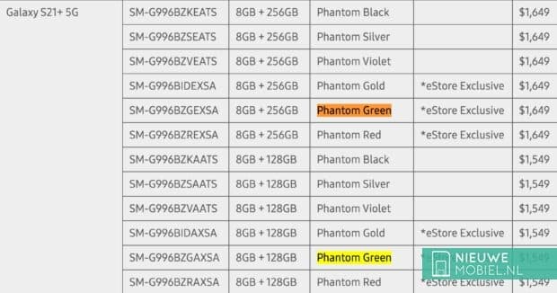Galaxy S21 Plus agora também está disponível na cor Phantom Green Nova variante Galaxy S21 Plus