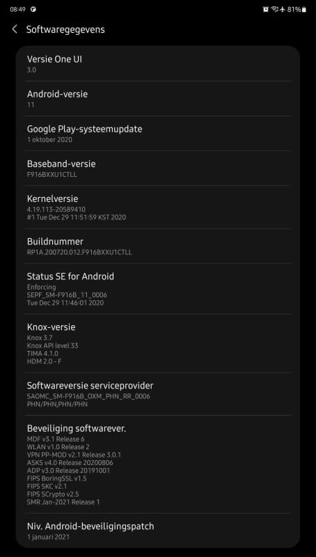 Galaxy Z Fold 2 recebe atualização para a One UI 3.0 com o Android 11 galaxy z fold 2 android 11
