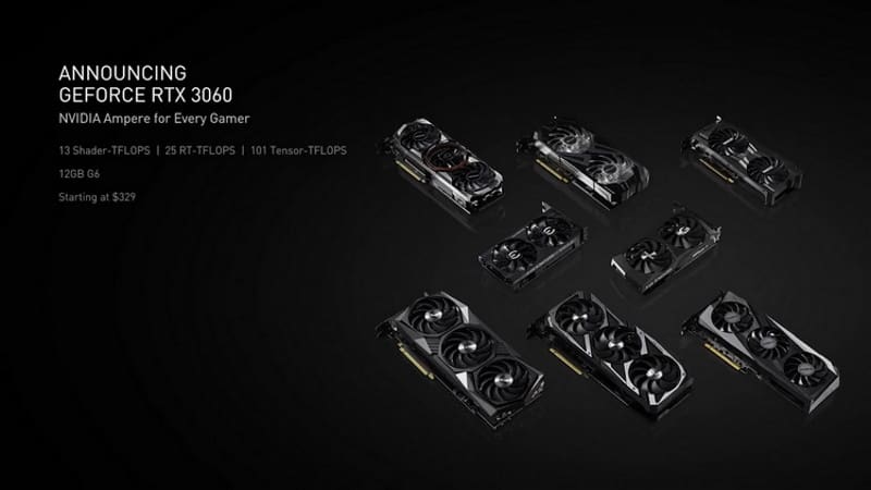 NVIDIA lança RTX 3060 para jogos em 1080p com Ray Tracing rtx 3060 12 gb ddr6