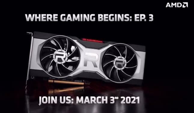 Linha Radeon RX 6000: AMD lançará novos modelos no dia 3 de março AMD Radeon RX 6000 data de lançamento dos novos modelos