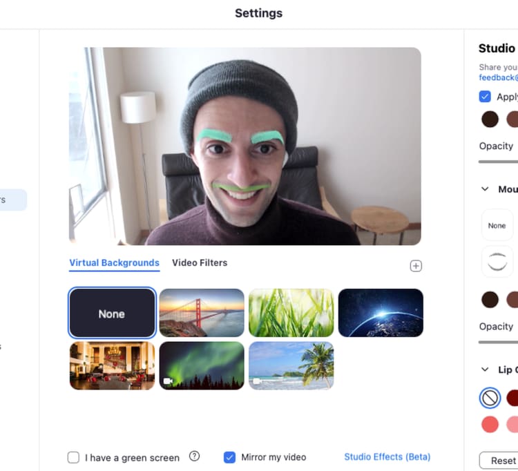 Zoom ganha nova atualização com novos filtros faciais studio effects zoom the verge