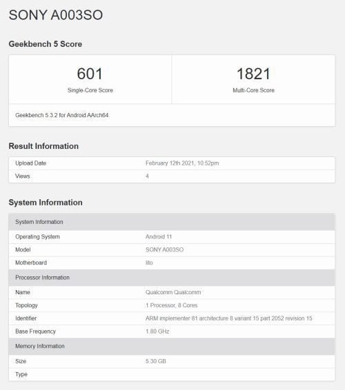 Xperia 1 III surge em novos rumores com Qualcomm Snapdragon 690 xperia 1 iii geekbench