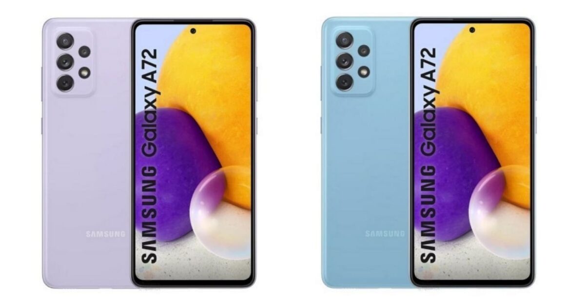 galaxy a52 e galaxy a72 vazamentos