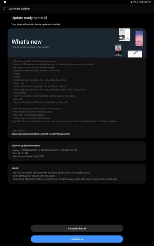 Galaxy Tab S7 ganha atualização com novas funções da One UI captura de tela galaxy tab s7