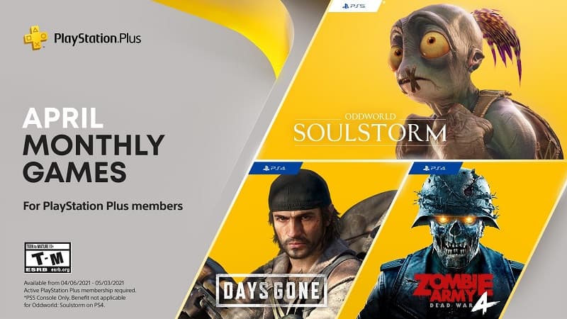 PS Plus abril: Days Gone e Zombie Army 4 estão entre os games gratuitos PS Plus abril de 2021