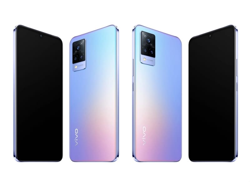 vivo v21 frente e tras