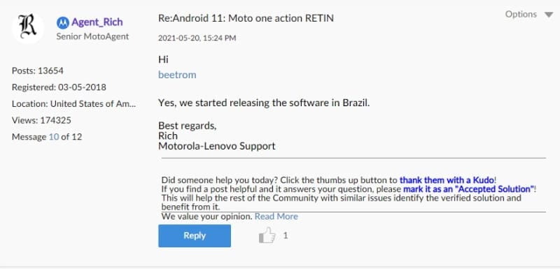 Motorola One Action ganha atualização para Android 11 no Brasil android 11 moto one action