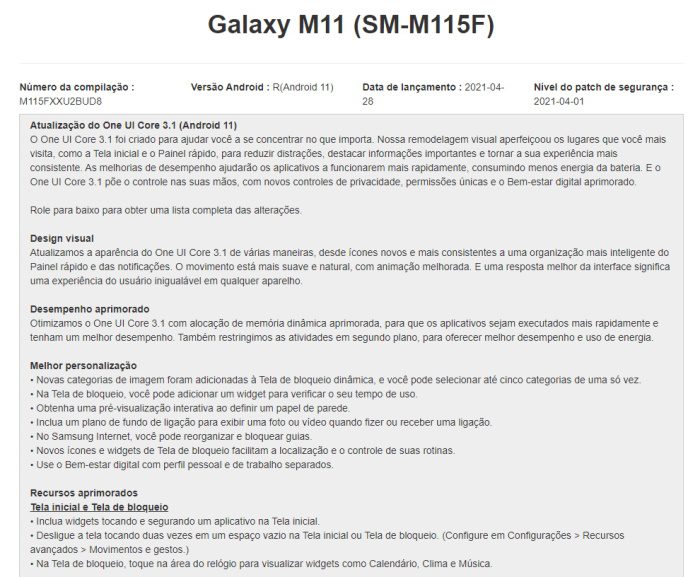 galaxy m11 android oficial