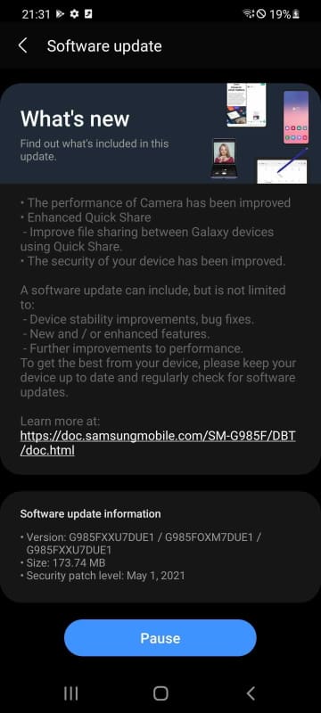 Galaxy S20 e S21 são atualizados com patch de segurança de maio maio galaxy s21 atualizacao