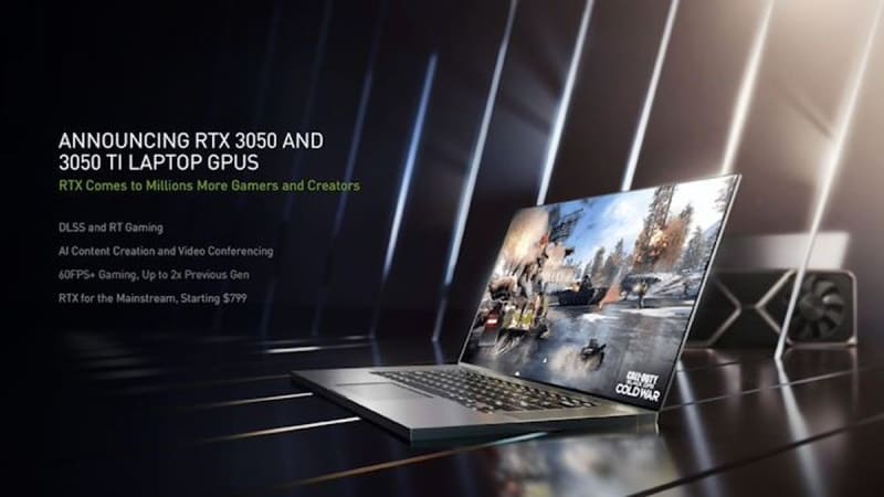 NVIDIA apresenta RTX 3050 e RTX 3050 Ti para notebooks rtx 3050 laptops