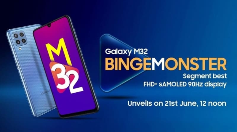 Galaxy M32 será apresentado oficialmente em 21 de junho galaxy m32 lancamento