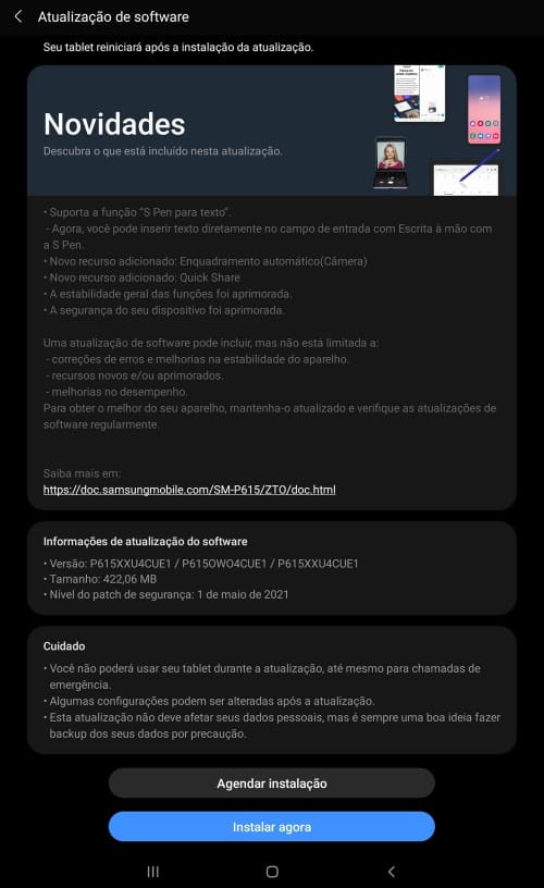 Galaxy Tab S6 Lite recebem atualização com melhorias para a S Pen galaxy tab s6 lite atualizacao