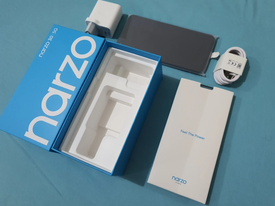 o que vem na caixa narzo 30 5g