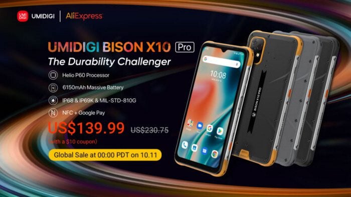 UMIDIGI Bison X10 e X10 Pro são anunciados, veja as especificações umidig bison x10 pro