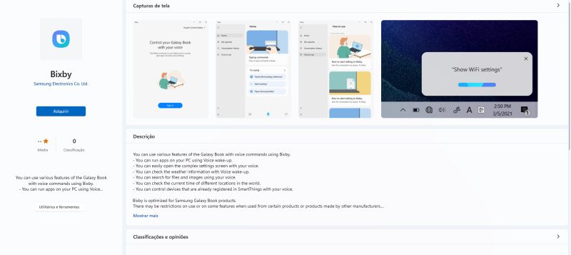 Bixby já está disponível para PC com Windows 10 ou superior na Windows Store bixby no pc samsung
