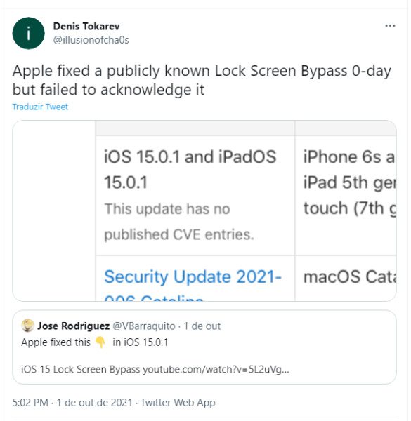 ios 15.0.1