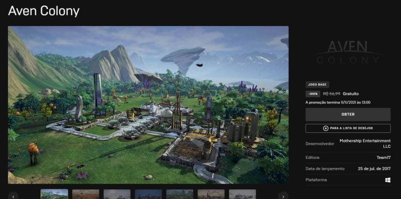 Aven Colony está disponível gratuitamente na Epic Games Store aven colony epic games