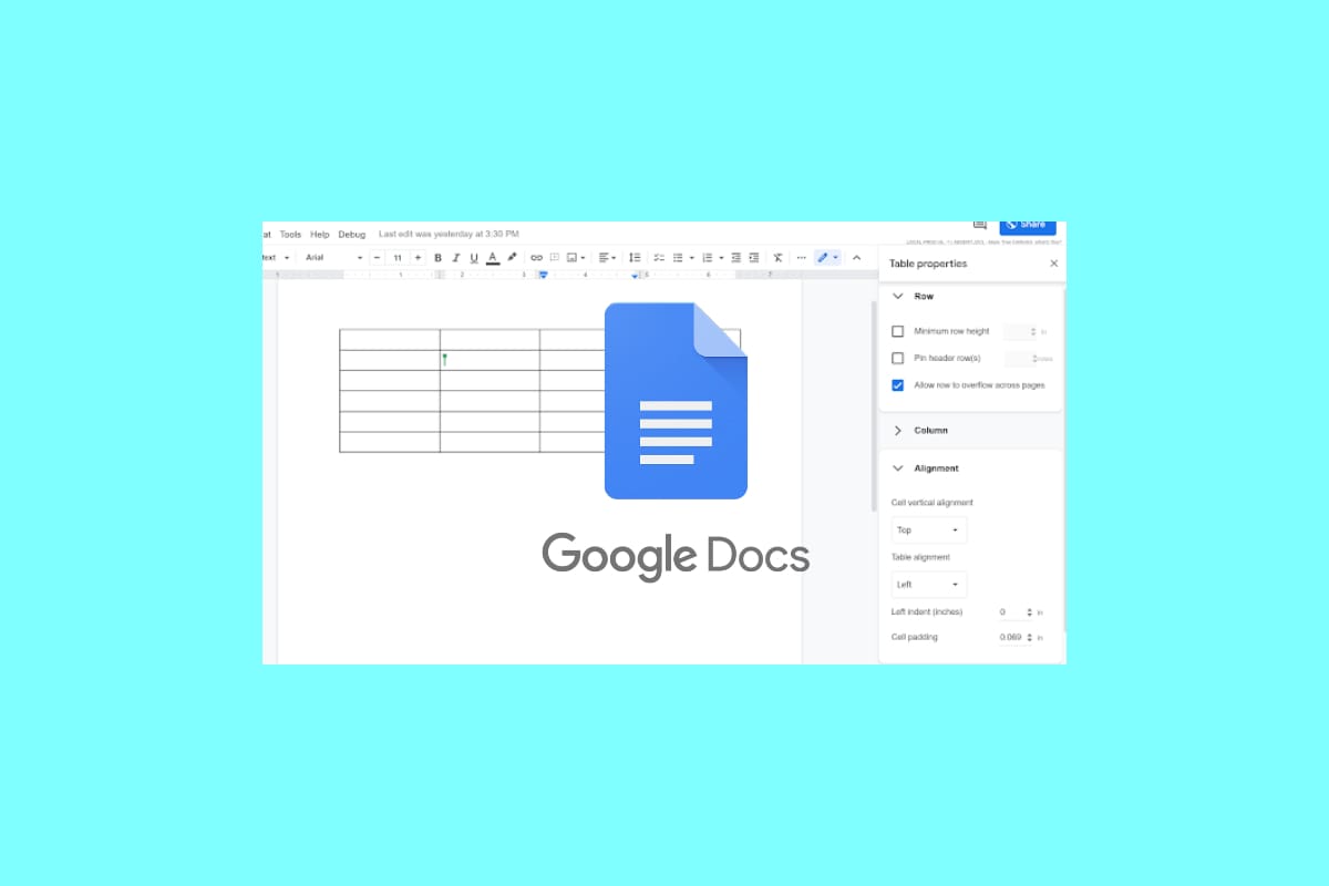 google docs mudancas