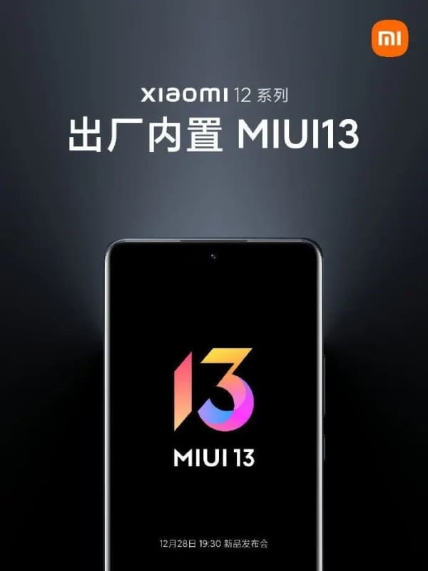 MIUI 13 será lançada apresentada oficialmente no dia 28 de dezembro miui 12 e xiaomi 12