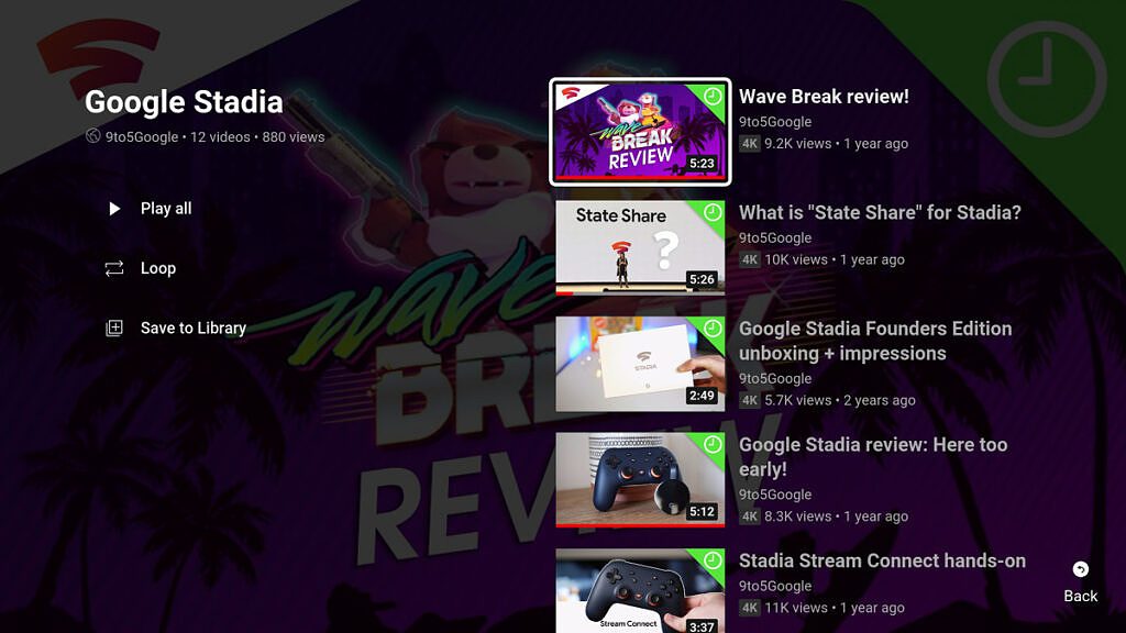 nova playlist youtube android tv