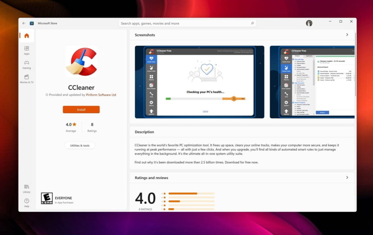 ccleaner windows 11