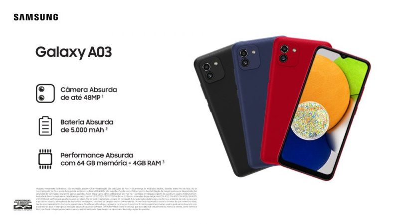 Galaxy A: Os 13 celulares baratos da Samsung para comprar na Black Friday 2023 galaxy a03 samsung