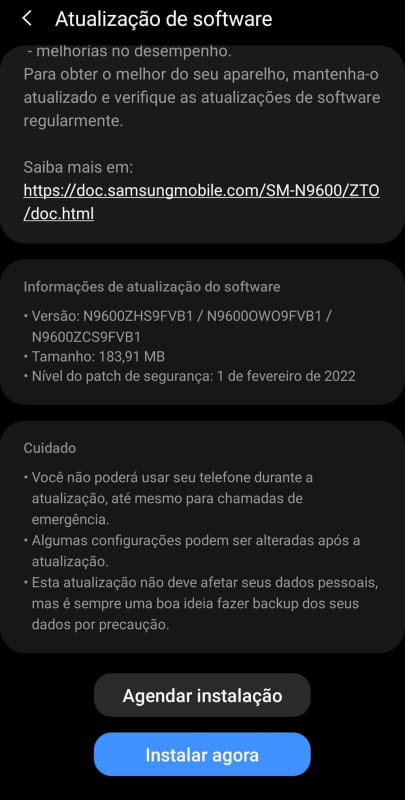 Samsung Galaxy Note 9 recebe atualização de fevereiro de 2022 galaxy note 9 samsung atualizacao