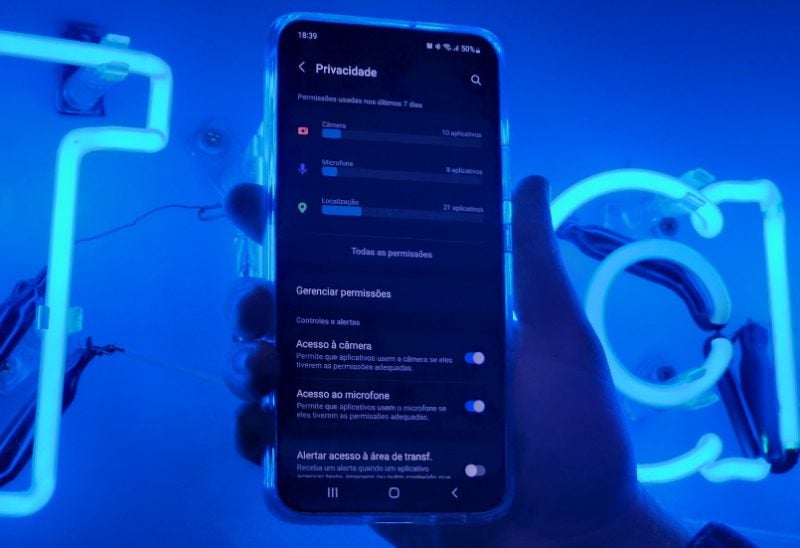 One UI 4.1: Melhorando a segurança no Painel de Privacidade da Samsung painel de privacidade samsung
