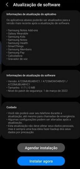 Samsung Galaxy A72 ganha atualização da One UI 4.1 no Brasil samsung galaxy a72 one ui