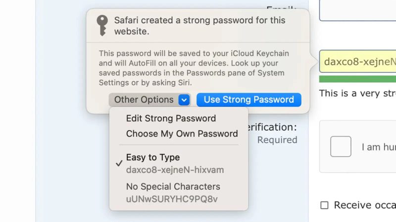 macos ventura senhas