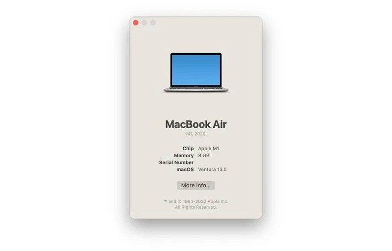 macos ventura sobre este mac