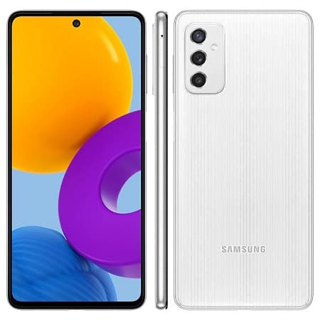 7 Melhores Smartphones Custo-Benefício em 2022 Samsung Galaxy M52 branco