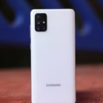 Traseira do Galaxy A71 branco