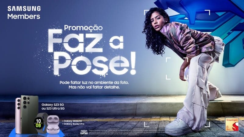 Samsung: Promoção "Faz a Pose" premiará 10 pessoas faz a pose samsung