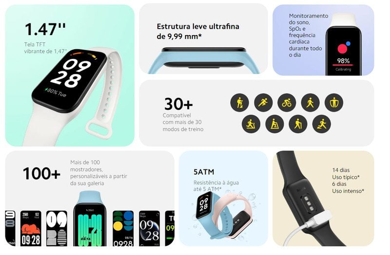 Redmi Smart Band 2 é lançado no Brasil, veja o preço redmi smart band 2 no brasil especificacoes