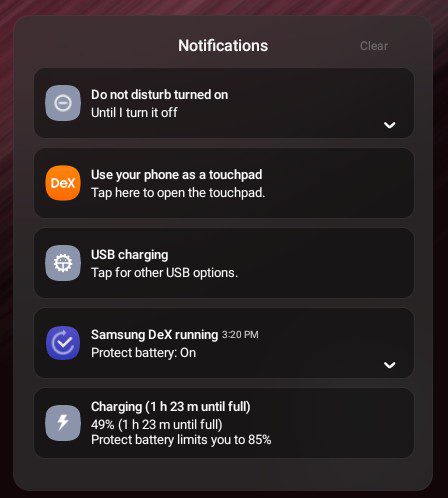 Samsung DeX ganha melhorias e novidades na One UI 5.1 samsung dex area de notificacoes