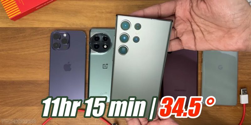 Galaxy S23 Ultra vs iPhone 14 Pro Max em teste de bateria techdroider galaxy s23 ultra temperatura