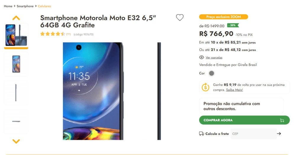 moto e32 girafa