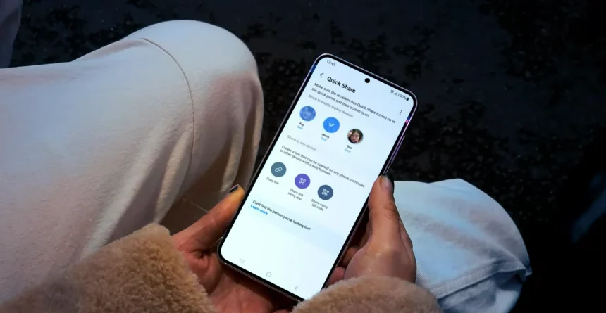 samsung quick share atualizacao