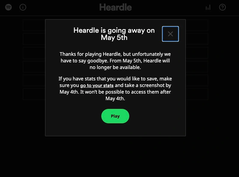 Spotify encerrará jogo de adivinhação de música Heardle em maio spotify heardle encerramento