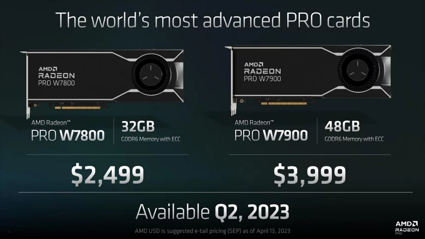 AMD Radeon PRO W7900 e W7800