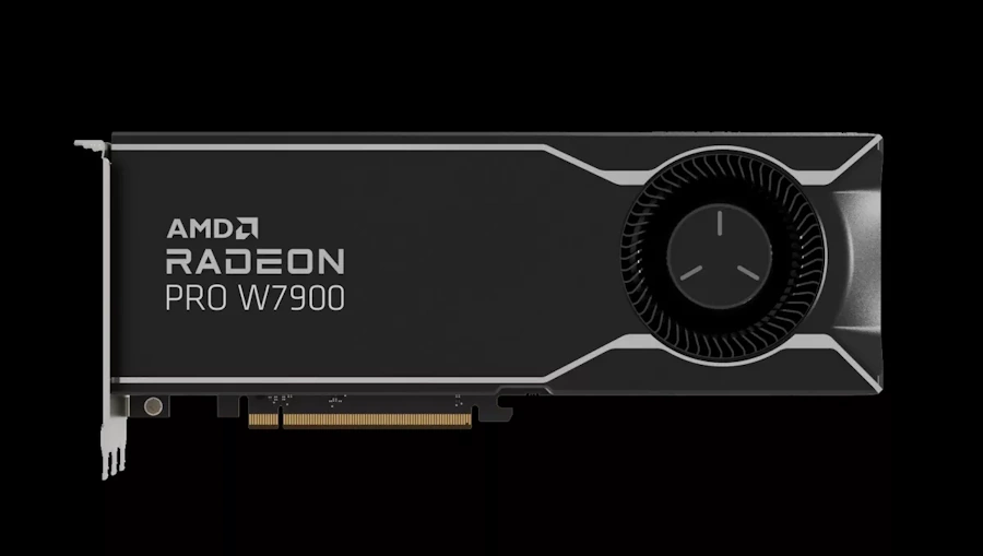 AMD lança placas gráficas Radeon Pro W7900 e W7800 com tecnologia RDNA3 amd radeon w7900 preto