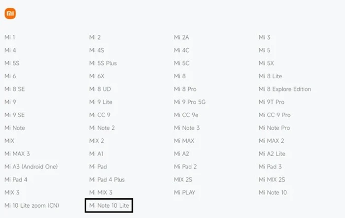 Xiaomi anuncia fim de suporte para sete modelos de smartphones mi note 10 lite update