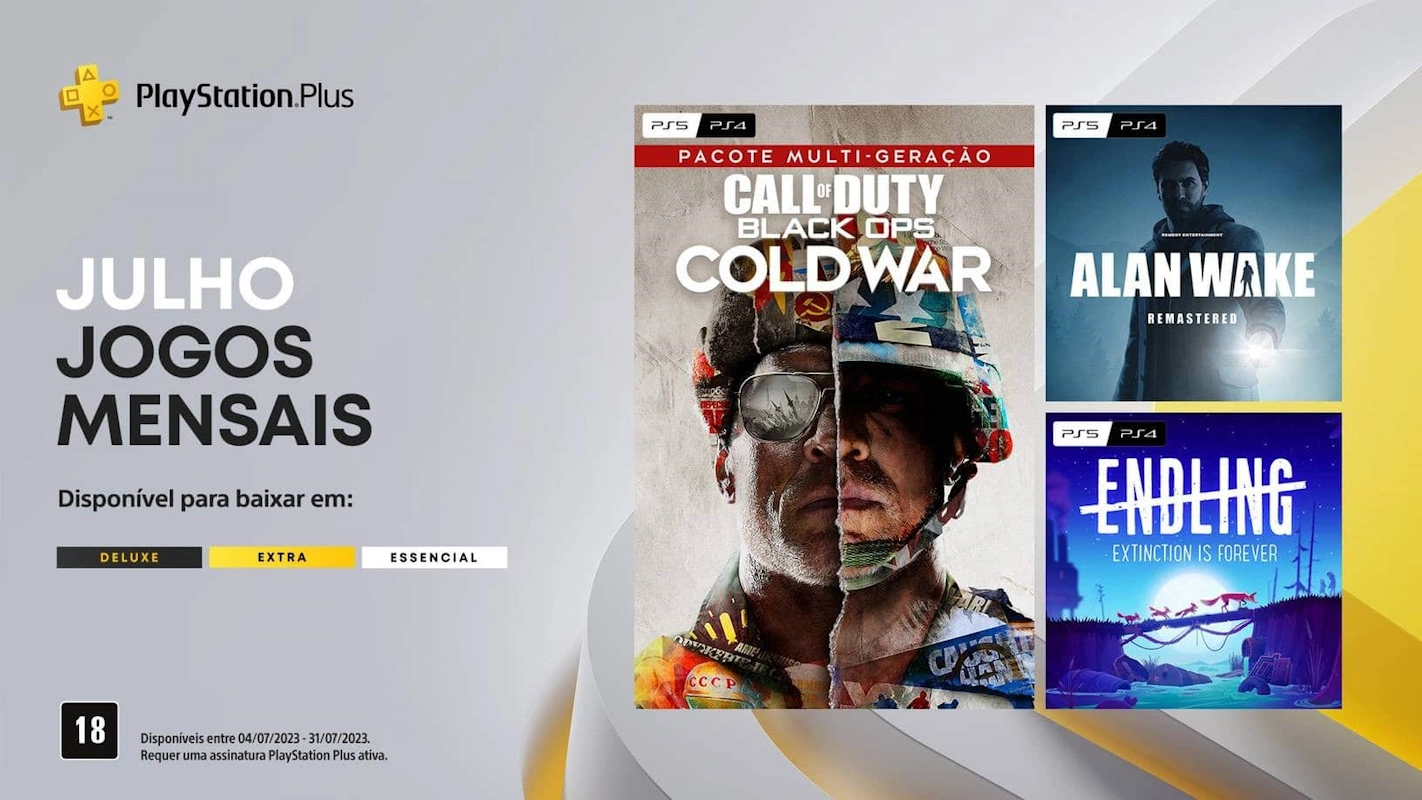 PlayStation Plus anuncia jogos gratuitos para julho de 2023