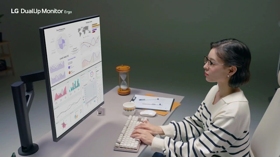 LG Ergo DualUP: O monitor vertical de tela dupla para trabalho lg dualup monitor ergo oficial