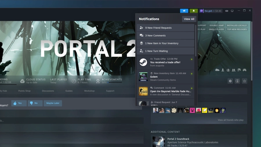 Steam se renova com atualização significativa notificacoes steam