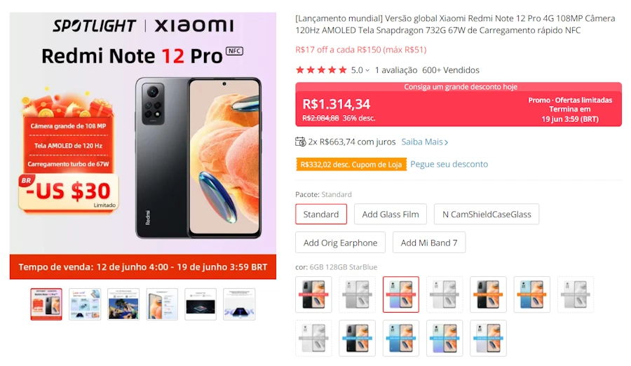 redmi note 12 pro 4g oficial
