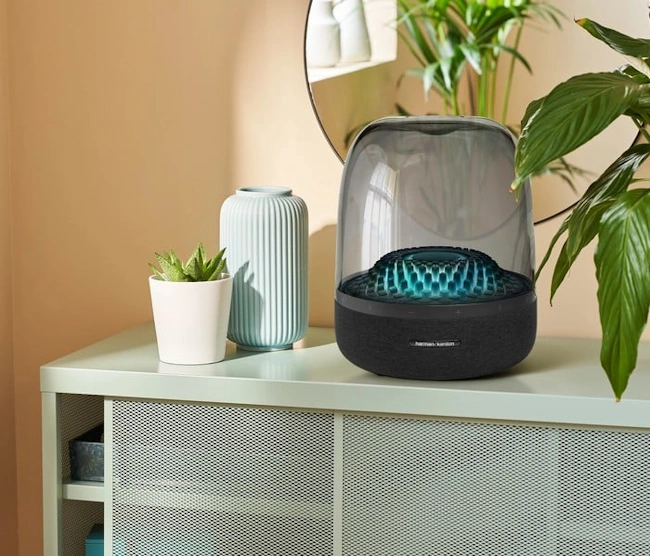 Harman Kardon lança Aura Studio 4: Caixa de som Bluetooth com design ecológico aura studio 4 lancamento